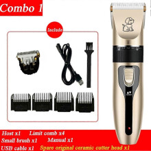 (Standard configurationpedicu) Dog Cat Pet Grooming Kit Rechargeable Cordless Electric Hair Clipper Trimmer