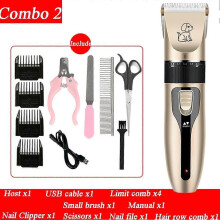 (Standard configurationnail c) Dog Cat Pet Grooming Kit Rechargeable Cordless Electric Hair Clipper Trimmer