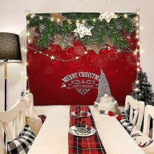 (GT2927,Short plush 200x150cm)Christmas Tapestry with Nordic Style Design - Wall Hanging for Holiday Photos and Party Decor