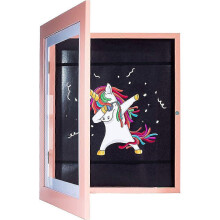 (2*Pink) 1/2pcs Kids Art Frames Front-Open Easy Change Art Frame Drawings Artwork Picture Frames for Wall Tabletop Display
