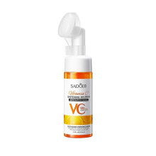 (150ML,A02)Hyaluronic Acid Gentle Cleaning Mousse Quick Foaming Facial Cleanser Massage Brush Foaming Facial