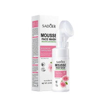 (120ML,A03)Hyaluronic Acid Gentle Cleaning Mousse Quick Foaming Facial Cleanser Massage Brush Foaming Facial