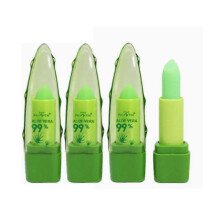 (3pcs) 1-3X Aloe Vera Lipstick Magic Temperature Color Change Lipstick Makeup Set