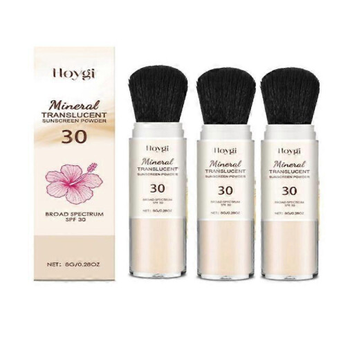 (3pcs)Tropic Mineral Translucent Sunscreen Powder with Brush SPF 30