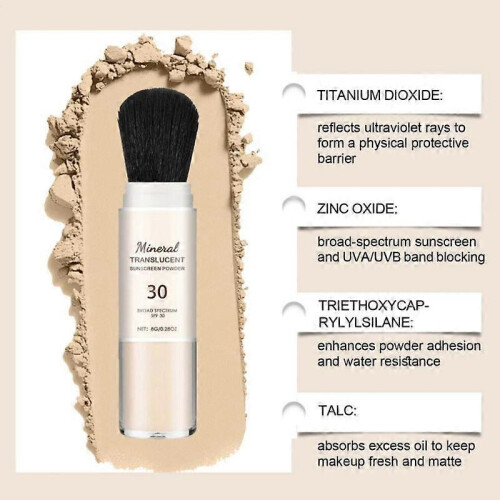 (1pc)Tropic Mineral Translucent Sunscreen Powder with Brush SPF 30 1