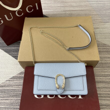 GUCCI Light Blue Leather Card Holder | Premium Quality Wallet 837373