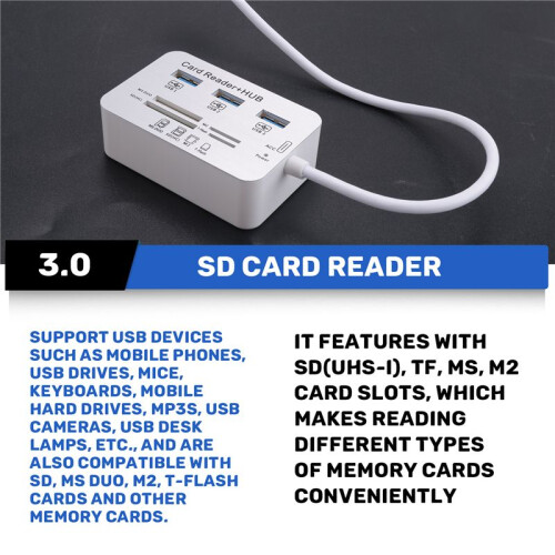 USB HUB 3.0 USB Splitter 3  Extensor Multi USB Extension Multiple 3 0 Hub -KortläSare USB3.0 Expander för PC 2