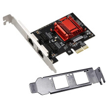 Dual-Port PCIe Gigabit Network Card 1000M PCI Express Ethernet Adapter with 82576 Two  LAN NIC Card