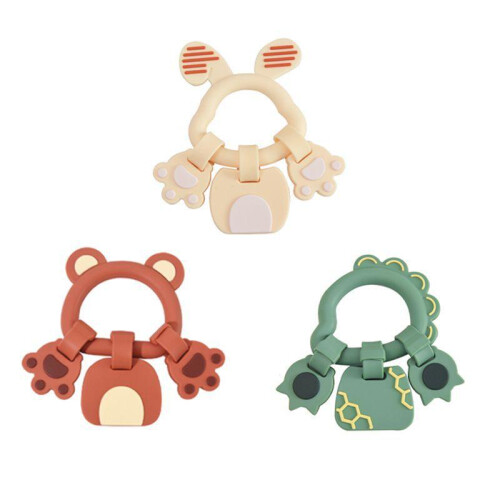 (03)Jucarie pentru dentitie Jormftte, set, silicon moale, design tridimensional, multicolor