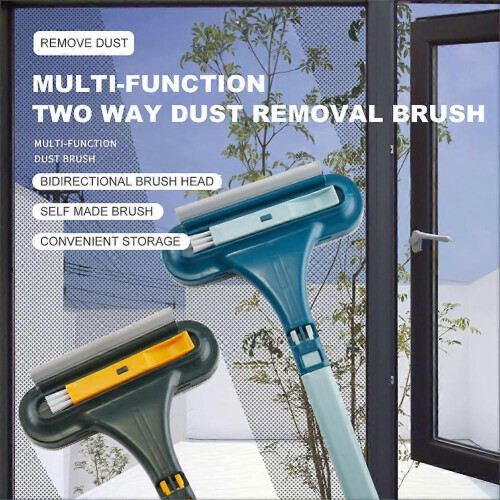 (blue) Realisticm 2 in 1 Mesh Cleaner Brush - Window Screen Cleaner Brush with Scraper 1
