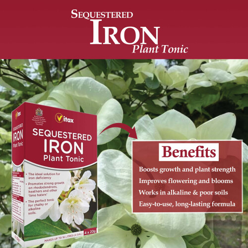 Vitax Vitax Sequestered Iron Plant Tonic 4 x 20g 2