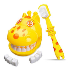 Dental Mold Toy for w/ Giraffe Teeth Mold & Teeth-brush Realistic Pretend for Play Toy Kids & Toddler Educational Teachi