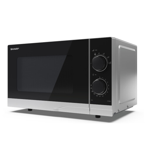 Sharp Compact Microwave Oven with Dial Controls 700W 20L Turntable YC-PS201AU-S