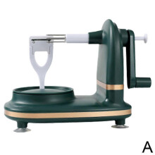 (Blackish green) Hand-Cranked Apple Peeler & Slicer - Fruit Processing Machine Multifunction
