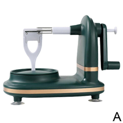 (Blackish green) Hand-Cranked Apple Peeler & Slicer - Fruit Processing Machine Multifunction
