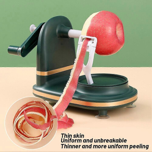 (Blackish green) Hand-Cranked Apple Peeler & Slicer - Fruit Processing Machine Multifunction 1