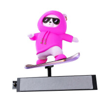 (Cool Black) Cartoon Bear Skateboard Doll Ornament Fun Ornaments Car Interior Decorations dynamic bears