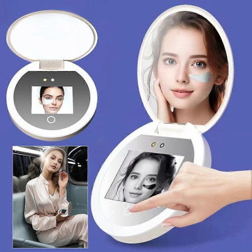 Smart sunscreen detection mirror camera UV test mirror simple portable LED light 1