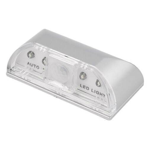 (Silver) LED Auto PIR Sensor LED Light Home Door Wireless Motion Detection Light
