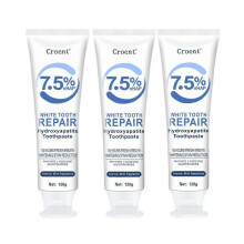 (3pcs)1-3X 7.5% Hydroxyapatite Toothpaste, Fluoride-Free Hydroxyapatite Toothpaste Sensitive Teeth Friendly Whitening Toothpaste for Men & Women