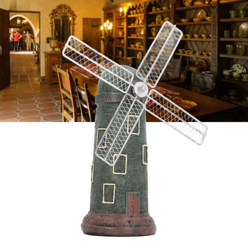Dutch Windmill Type 2 Resin Statue for Desk Decor