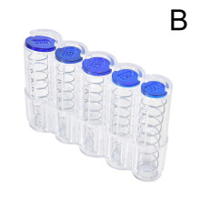 (Transparent) Coin Collection Box, Coin Separation Box, 5-compartment Coin Collection Box