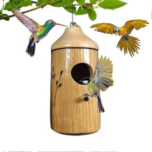 Wooden Bird House Table Feeder Garden Feeding Station House Wood Shelter