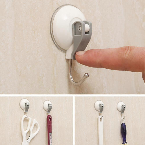2X Heavy Duty Lever Suction Cup Hooks Bathroom/kitchen 2KG TOP 2