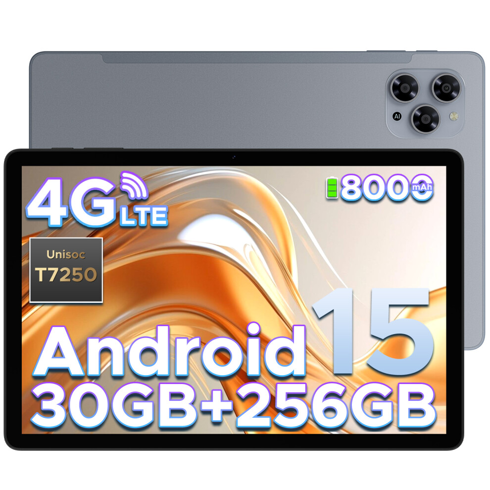 Doogee Tab G6 Tablet 11 Inch Android 15 Tablets, 30Gb+256Gb/2Tb Tablet With Sim Card Slot, 8000Mah & T7250 Octa Core Android Tablets, 4G Lte+2 Speaker