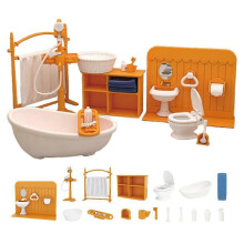 Doll house Mini Furniture Bathroom Set Toys Basin Faucet Accessories for Kids