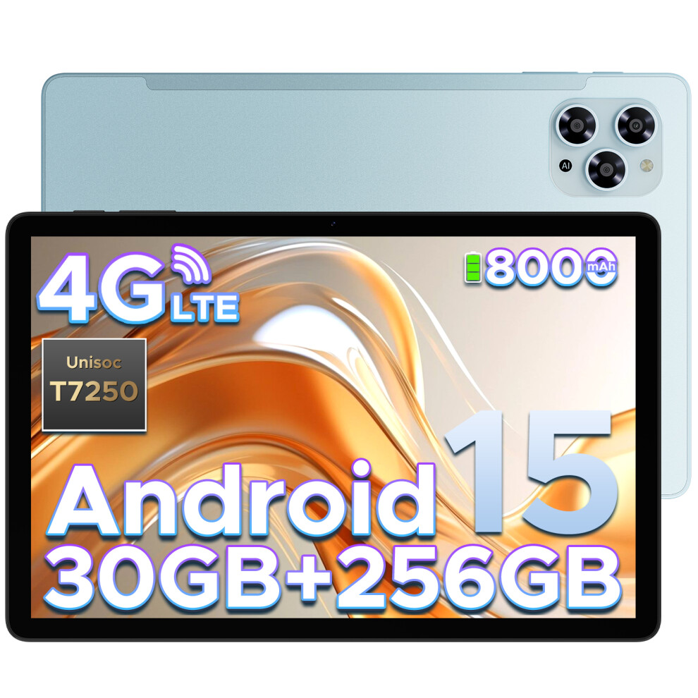Doogee Tab G6 Tablet 11 Inch Android 15 Tablets, 30Gb+256Gb/2Tb Tablet With Sim Card Slot, 8000Mah & T7250 Octa Core Android Tablets, 4G Lte+2 Speaker 6923740259689