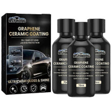 3Pcs Car Graphene Ceramic Coating Long Lasting Protection High Gloss & Shine 70ml
