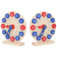 12-Hour Learning Clock Time Activity Set Basswood