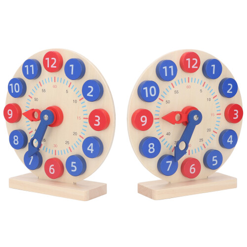 Learning Clock Time Activity Set, 12-Hour Beech