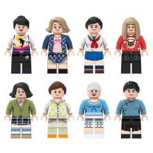 8 PCS Sports jersey School Uniforms Girls Building Blocks Role Play Toys for Girls