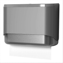 (Dark Gray) Paper Towel Dispenser Wall Mounted Adhesive Multifold Trifold Commercial Paper Hand Towel Dispenser
