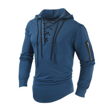 Men's Casual Hoodie 3XL Blue Long Sleeve AllSeason Comfort Versatile Spring Autumn Wear
