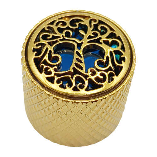 Electronic Control Potentiometer Knob 6mm-Golden Inlaid blue