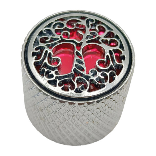 Volumes Control Knob Potentiometer Knobs 6mm-Silver Inlaid red