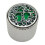 Bouton de potentiomètre à motif d'arbre-Argent incrusté de vert 1