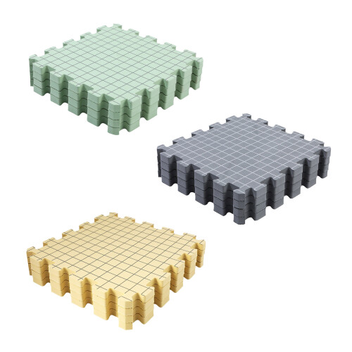 4Pcs Knitting Blocking Pad 12.6x12.6Inch Gridded Knit-Yellow 1