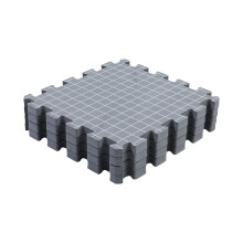 4 Stück Gitterstrick-Blockierungsmatte 12,6 x 12,6 Zoll-grau