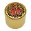Bouton de potentiomètre à trou d'arbre de-Rouge incrusté d'or 1