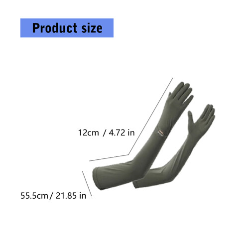 Cooling Breathable Sun Sleeves Ideal For Motorcycle-Light Grey 2