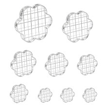 6/9 stuks helder acryl stamper houder-nieuwe bloemencirkels