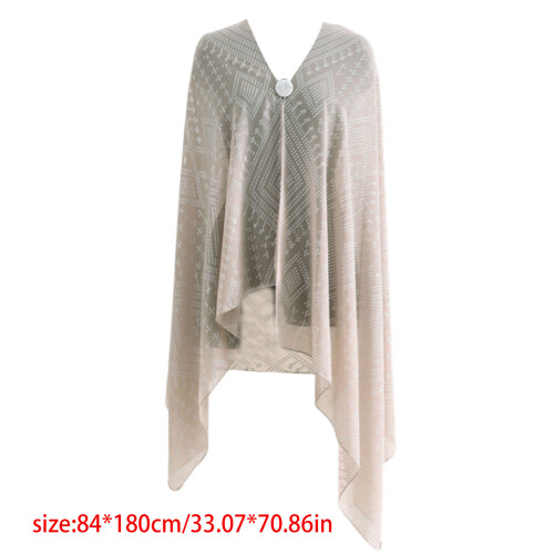 Comfortable Airy Polyester Pearls Chiffon Scarf-Earthy yellow 2