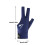 Left/Right Hand Billiards Glove Breathable Three Fingers-Blue 1 4