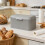 Metal Bread Storage Bin Large Capacity Kitchen Storage-Black 7
