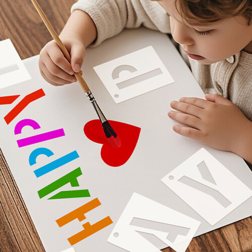 40 stuks letternummer tekening stencils voor het schilderen-4 2