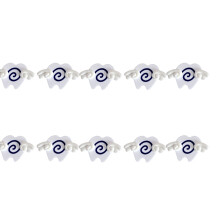 10Pcs/set Teeth Angel Wing Hair Clamp Acrylic Fashion-Deep Blue